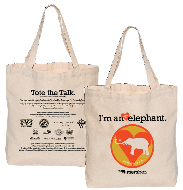 elephant journal member tote bag organic eco 