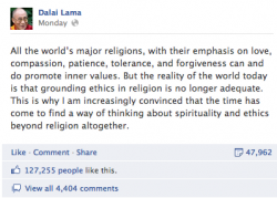 dalai lama facebook
