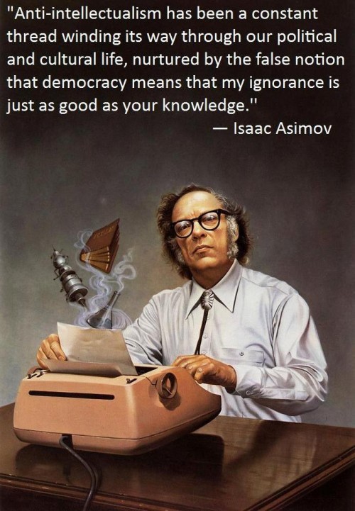 Image result for asimov opinion quote