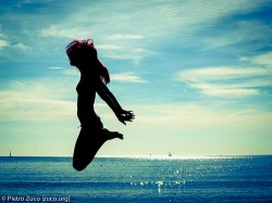 Sexy Woman Jumping