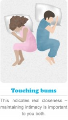 Touching bums sleeping