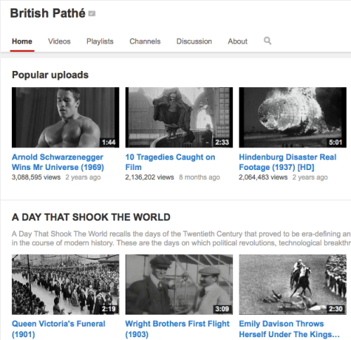 British Pathe YouTube