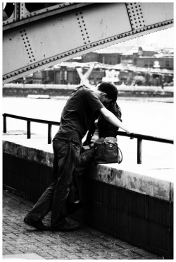 couple hug love bridge lovers