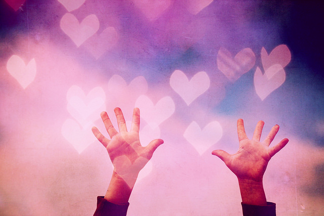 hands hearts love