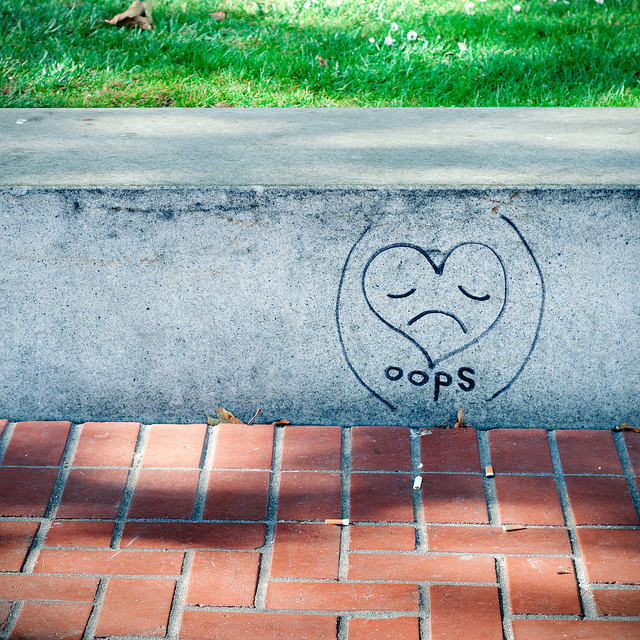 sorry apology oops sidewalk outside graffiti heart