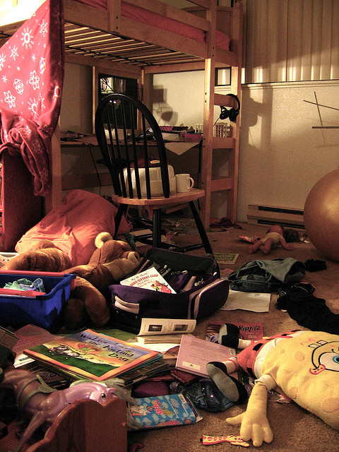 messy playroom
