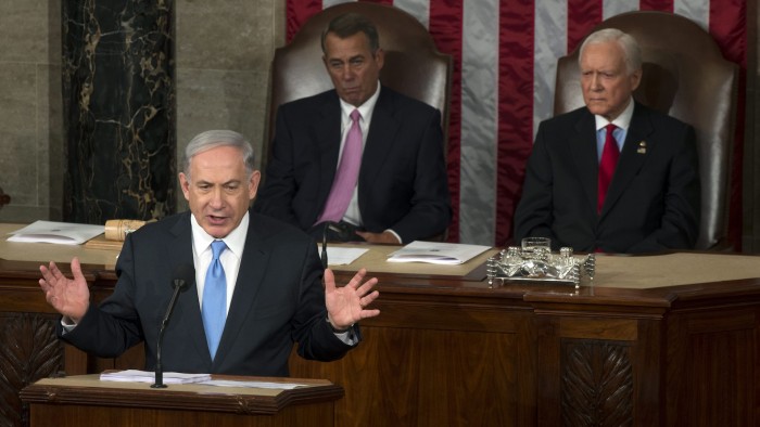Israeli PM Netanyahu addresses a joint meeting of US Congress