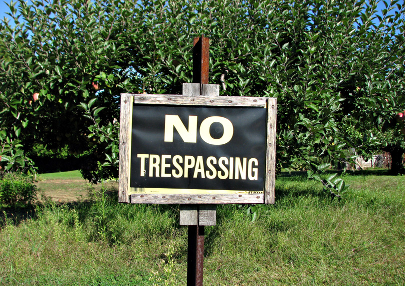 No trespassing 