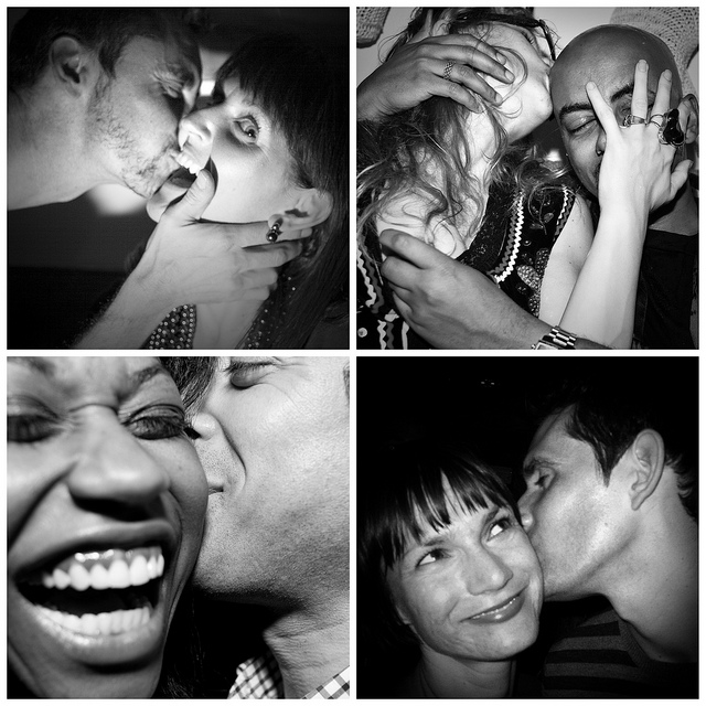 couples kissing fun smile