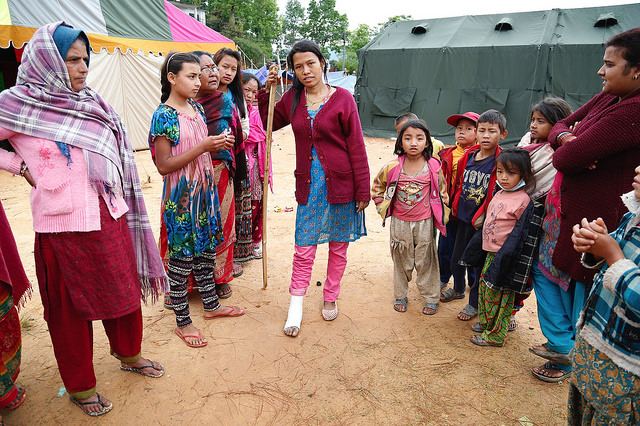 women children nepal earthquake
