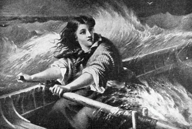 14027-vintage-illustration-of-a-woman-rowing-a-boat-on-rough-seas-pv