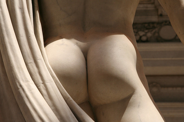 statue man butt