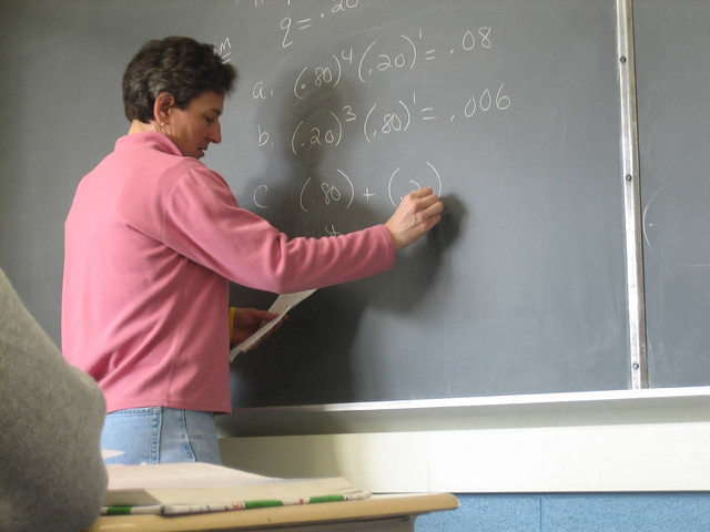 teacher chalkboard learning school math