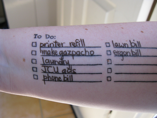 to do list tattoo