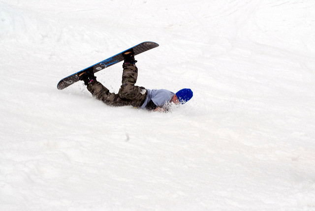 snowboard fail