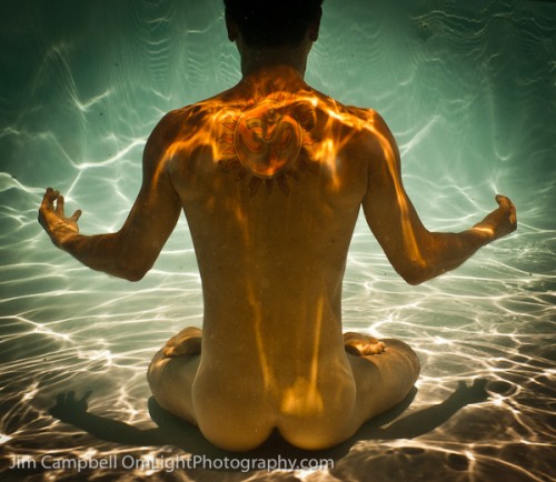 Yoga Lotus Underwater Art Portrait