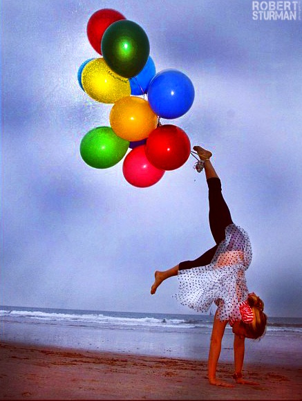 Kathryn Budig: The Yoga of Balloons by the Carousel. ~ Robert Sturman ...