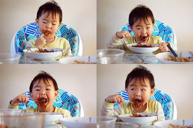 kid eating