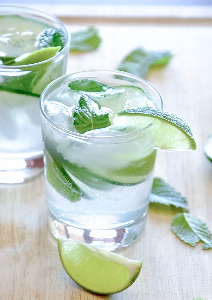 cucumber water mint lime not for reuse