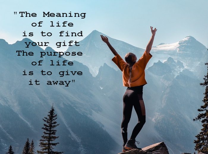 The first step to living a life of meaning, purpose and passion