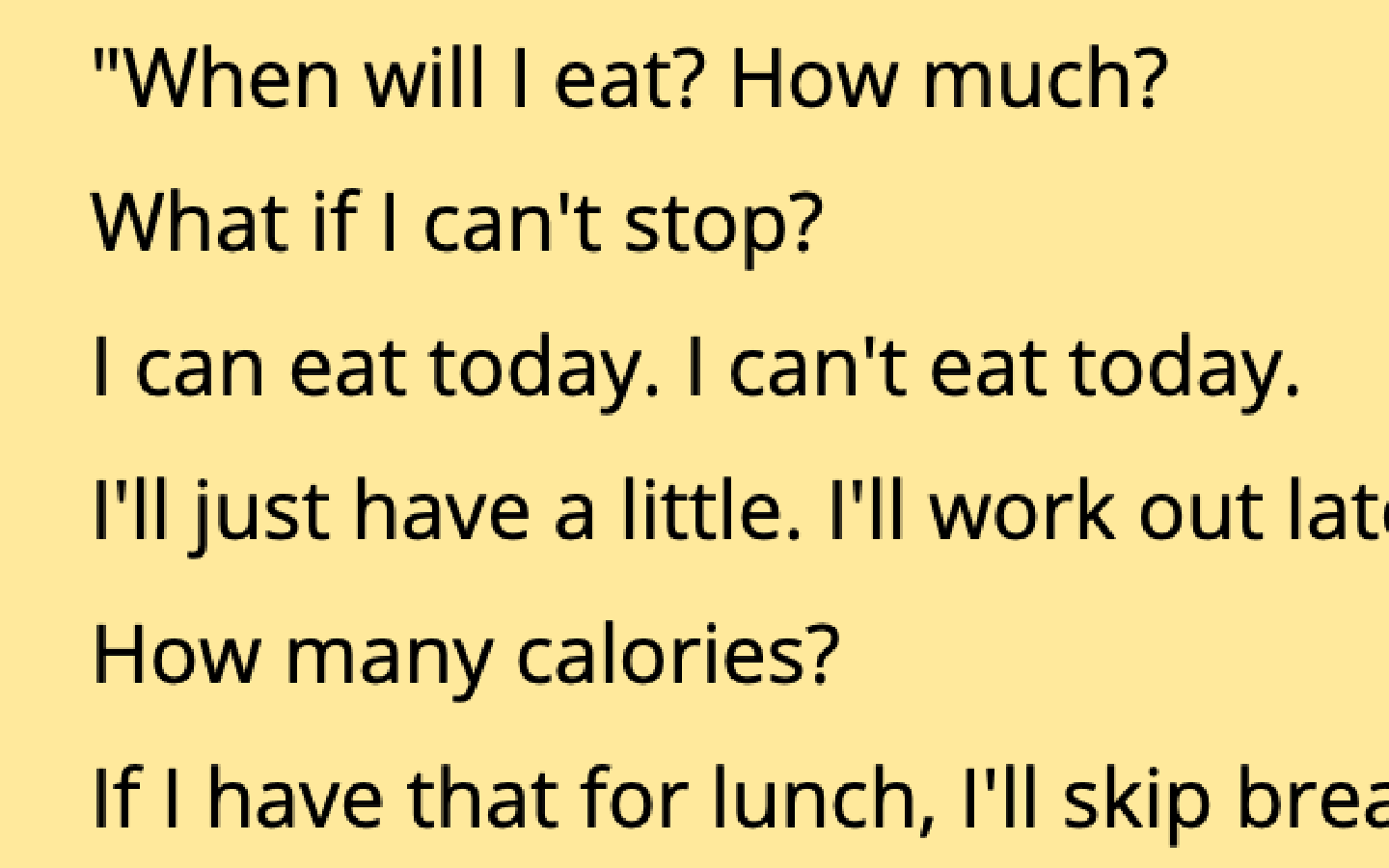 Dining with Demons: the Inner Battle of an Eating Disorder. | elephant ...