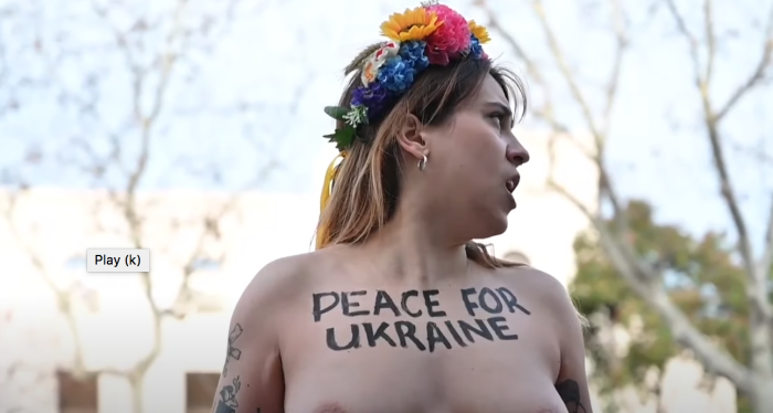 Femen Ukraine protest against Putin, in Paris, France. [Nudity, Context] |  elephant journal