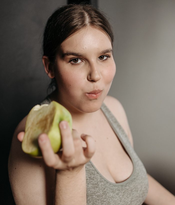 Pavel Danilyuk/Pexels https://www.pexels.com/photo/woman-eating-a-fruit-7801540/