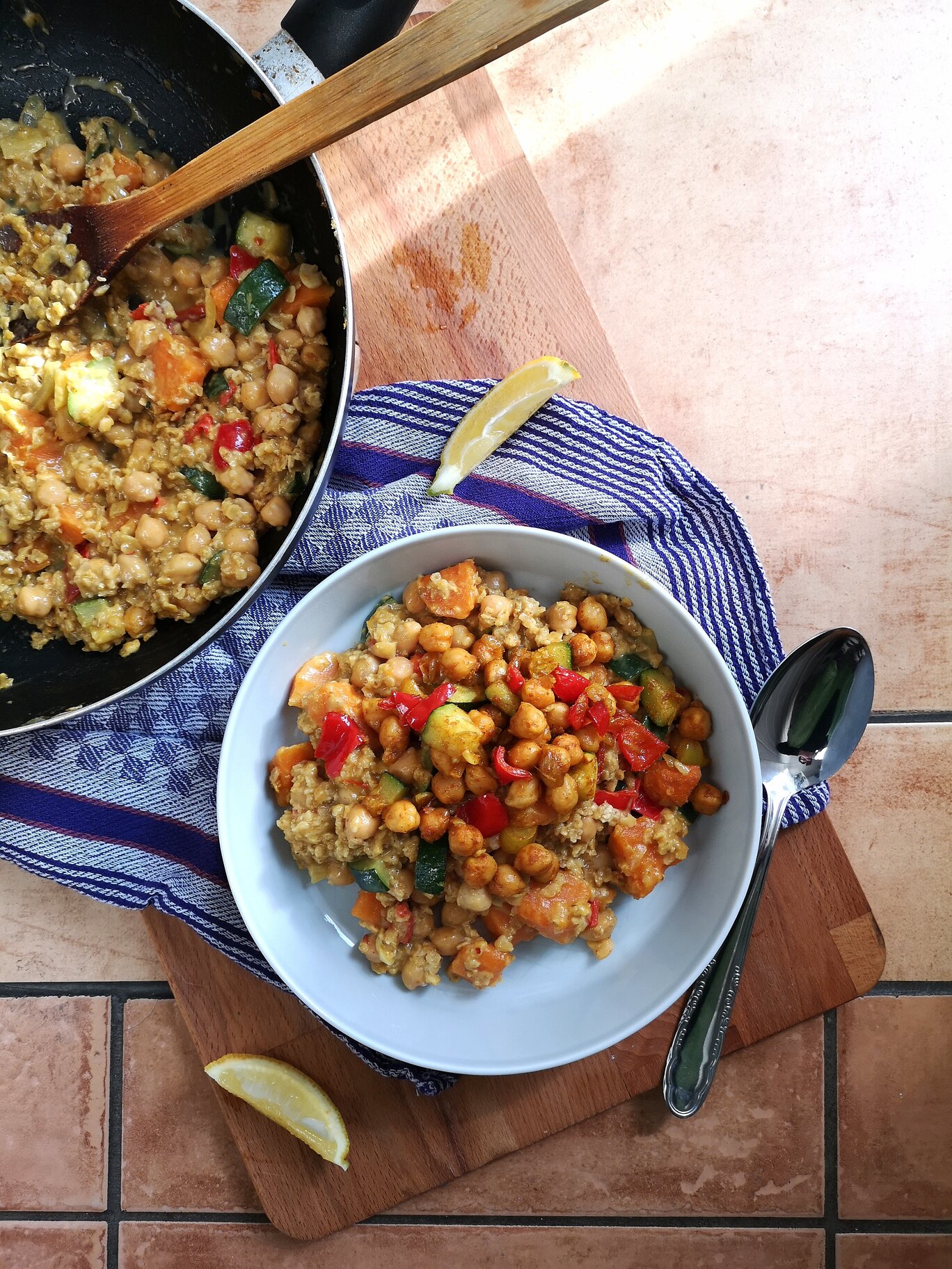 oatmeal with roasted vegetables